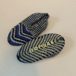 Bombas Navy, Gray and Black Slipper Gripper Socks - size toddler